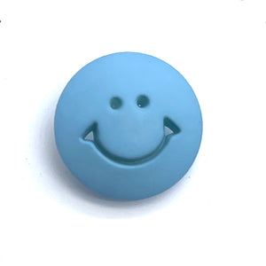 Kinderknopf "Smiley blau"