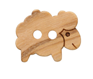 Holzknopf Schaf