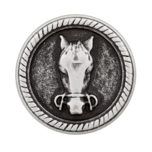 Metallknopf Pferd