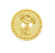 Kinderknopf recycelt "Girl"