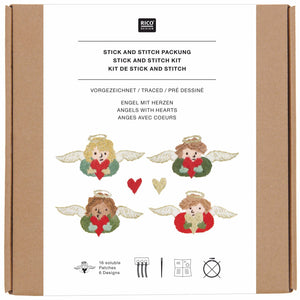 Stick and Stitch Packung "Engel mit Herzen"
