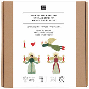Stick and Stitch Packung "Engel mit Kerzen"
