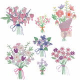 Stick and Stitch Packung "Blumensträusse XL"