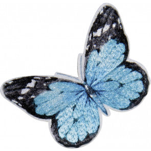 Applikation zum Aufbügeln "Schmetterling Blau"