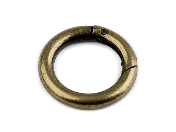 Karabiner Ring 25mm- altmessing